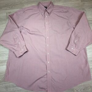 Brooks Brothers Red Micro Check Non-Iron Supima Cotton Stretch Shirt 20 36/37